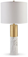 Samney Gold Finish/White Table Lamp (Set of 2) image