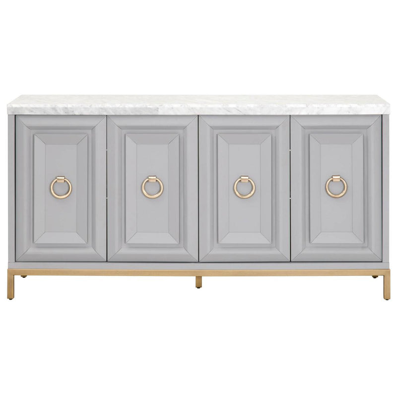 Essentials For Living Traditions Azure Carrera Media Sideboard in Dove Gray image