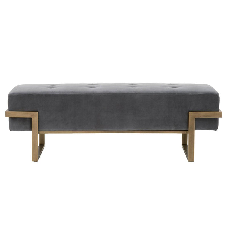 Essentials For Living District Fiona Upholstered Bench in Blush Gray Velvet image