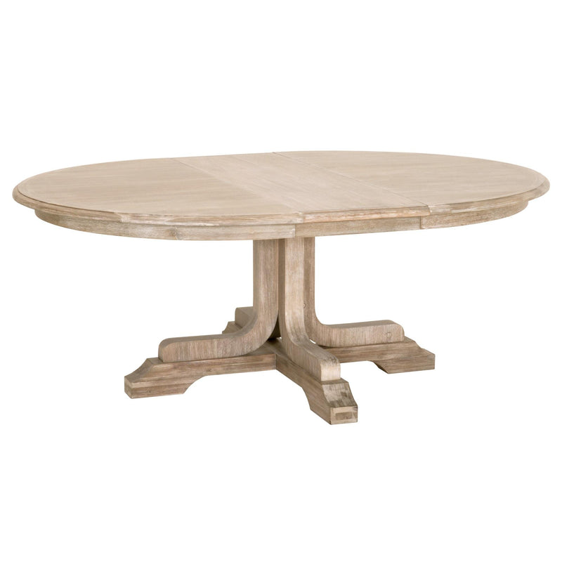 Essentials For Living Traditions Torrey 60" Round Extension Dining Table in Natural Gray image