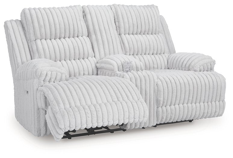 Rhines Falls Power Reclining Loveseat with Console - Sanctuary Home Furnishings (CA)*