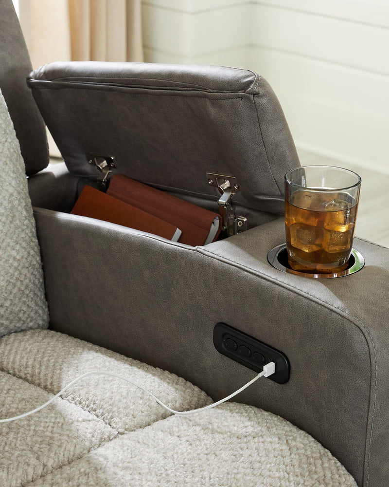 WhipLash Power Reclining Loveseat with Console - Sanctuary Home Furnishings (CA)*