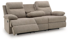 Side-Swipe Reclining Sofa with Drop Down Table - Sanctuary Home Furnishings (CA)*