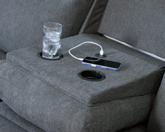 Side-Swipe Reclining Sofa with Drop Down Table - Sanctuary Home Furnishings (CA)*