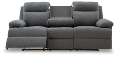 Side-Swipe Reclining Sofa with Drop Down Table - Sanctuary Home Furnishings (CA)*