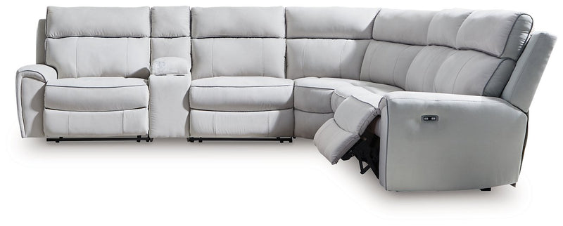 Social Pointe Reclining Sectional with Storage Console - Sanctuary Home Furnishings (CA)*