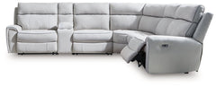 Social Pointe Reclining Sectional with Storage Console - Sanctuary Home Furnishings (CA)*