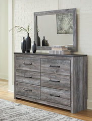 Bronyan Dark Gray Dresser and Mirror