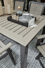 Mount Valley Driftwood/Black Outdoor Dining Table