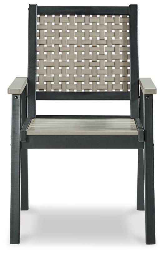 Mount Valley Driftwood/Black Arm Chair (set Of 2)