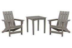 Visola Outdoor Adirondack Chair Set with End Table