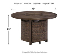Paradise Trail Paradise Trail Fire Pit Table with 4 Nuvella Swivel Lounge Chairs - Sanctuary Home Furnishings (CA)*