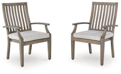 Rainier Ranch Outdoor Arm Chair with Cushion (Set of 2)