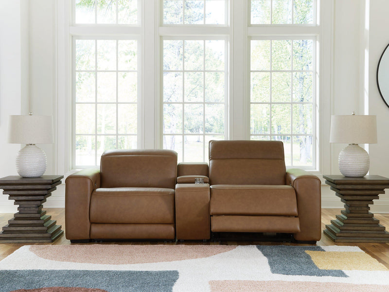 Magic Man Power Reclining Sectional Loveseat with Console - Sanctuary Home Furnishings (CA)*