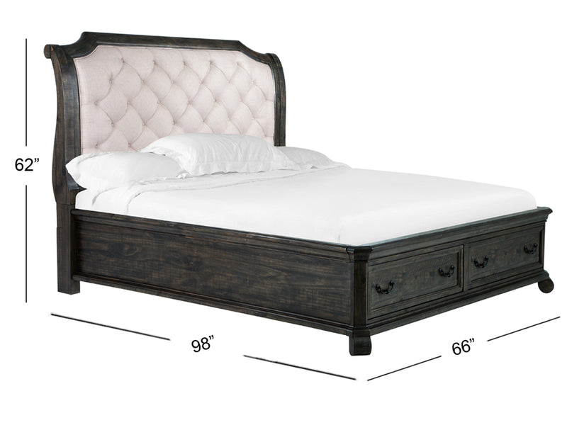 Bellamy Complete Queen Sleigh Storage Bed
