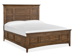 Bay Creek Complete Queen Panel Bed With Storage Rails