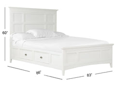 Heron Cove Complete King Panel Bed With Storage Rails