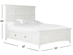 Heron Cove Complete Cal King Panel Bed With Storage Rails