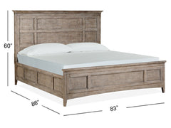 Paxton Place Complete King Panel Bed With Regular Rails