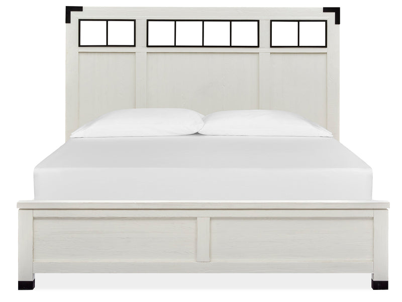 Harper Springs Complete King Panel Bed W/Metal/Wood Headboard image