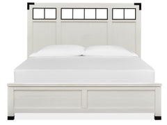 Harper Springs Complete King Panel Bed W/Metal/Wood Headboard image