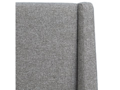 Lindon Complete Queen Grey Upholstered Island Bed