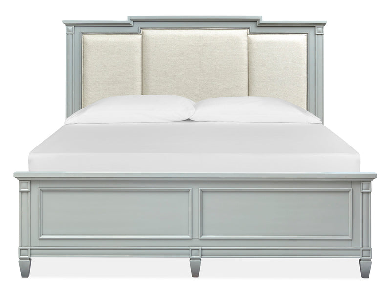 Glenbrook Complete King Panel Bed W/Upholstered Headboard image