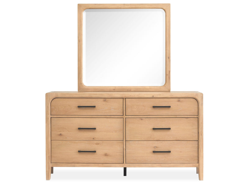 Somerset Double Drawer Dresser With Landscape Mirror image