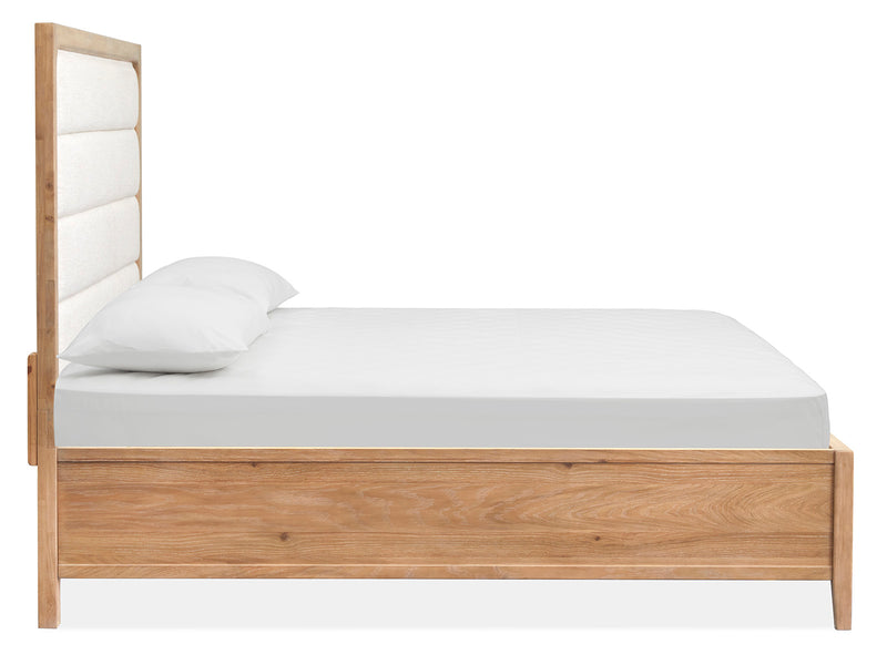 Somerset Complete King Panel Bed W/Upholstered Headboard
