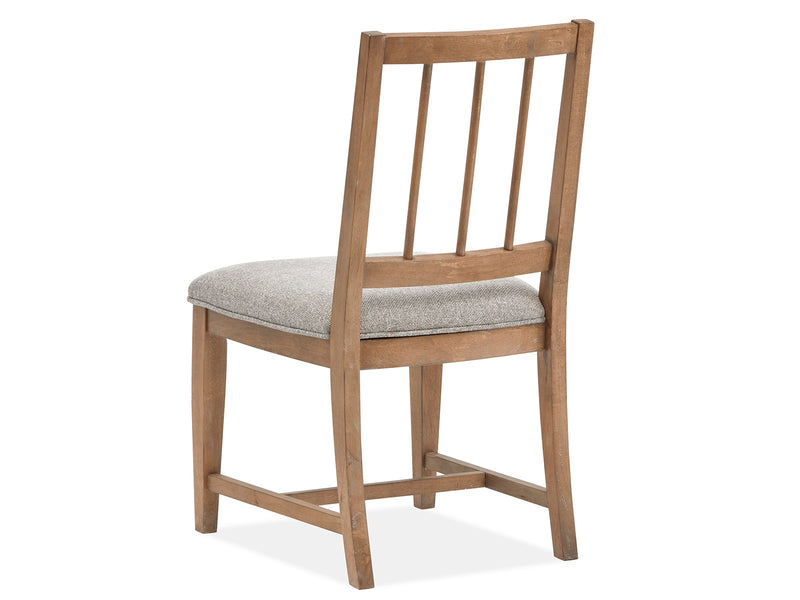 Lindon Dining Side Chair W/Grey Upholstered Seat (2/Ctn)