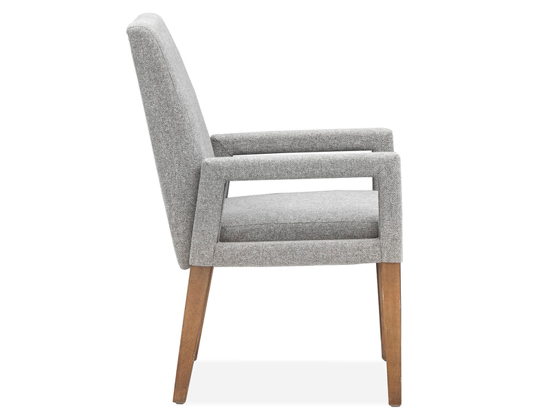 Lindon Dining Arm Chair W/Grey Uph Seat & Back (2/Ctn)