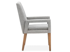 Lindon Dining Arm Chair W/Grey Uph Seat & Back (2/Ctn)