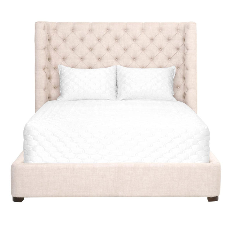 Essentials For Living Villa Barclay Queen Bed in Bisque French Linen/Espresso image