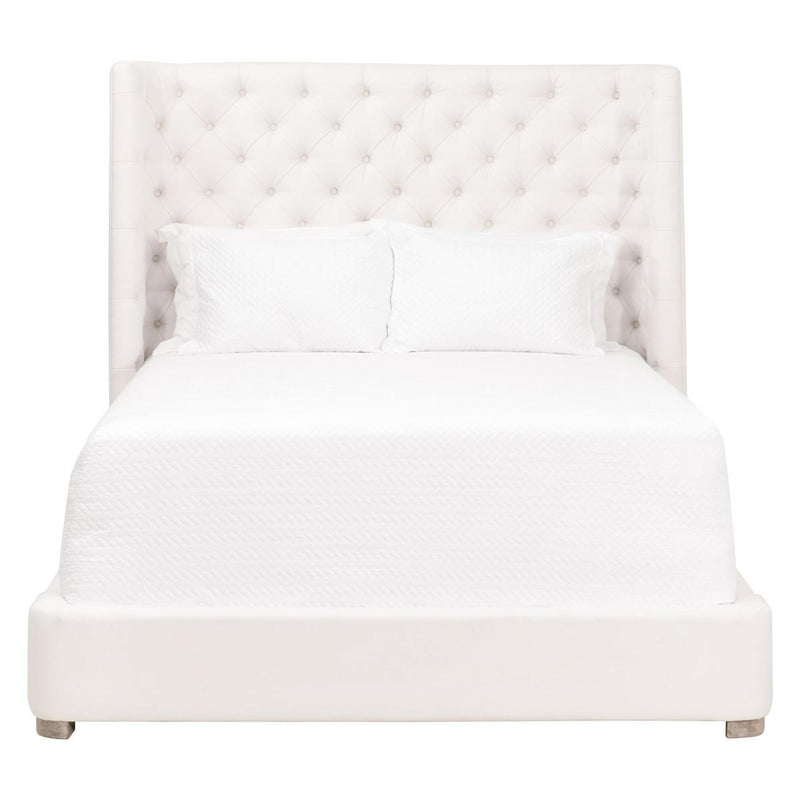 Essentials for Living Stitch and Hand Barclay Standard King Bed in LiveSmart Machale-Ivory, Natural Gray Oak image