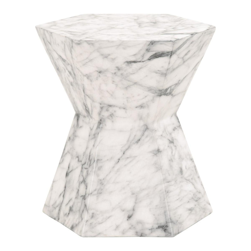 Essentials for Living District Bento Accent Table in Ivory Marble Concrete image