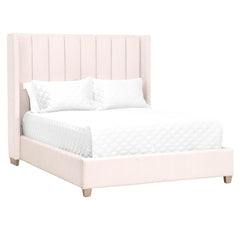 Essentials For Living Villa Chandler King Bed in Cream Velvet/Natural Gray image