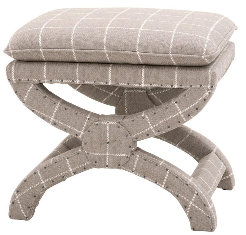 Essentials for Living Essentials Gaston Ottoman in Windowpane Pebble image