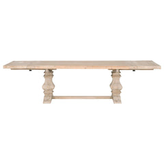 Essentials For Living Bella Antique Monastery Extension Dining Table in Smoke Gray Pine image