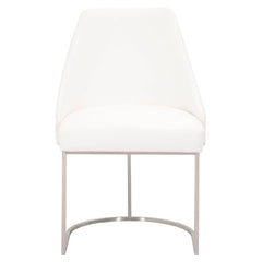 Essentials For Living Traditions Parissa Dining Chair (Set of 2) in White/Brushed Stainless Steel image