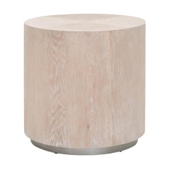 Essentials For Living District Roto Large End Table in Natural Gray Oak/Silver image