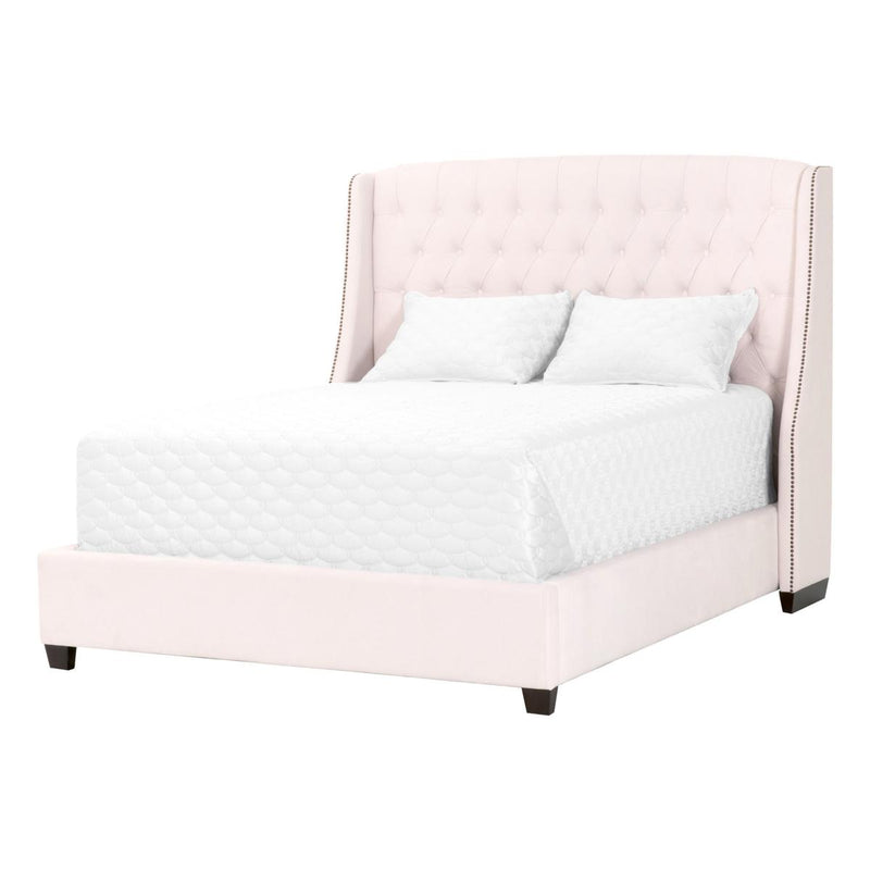 Essentials For Living Villa Sloan Queen Bed in Cream Velvet/Espresso image