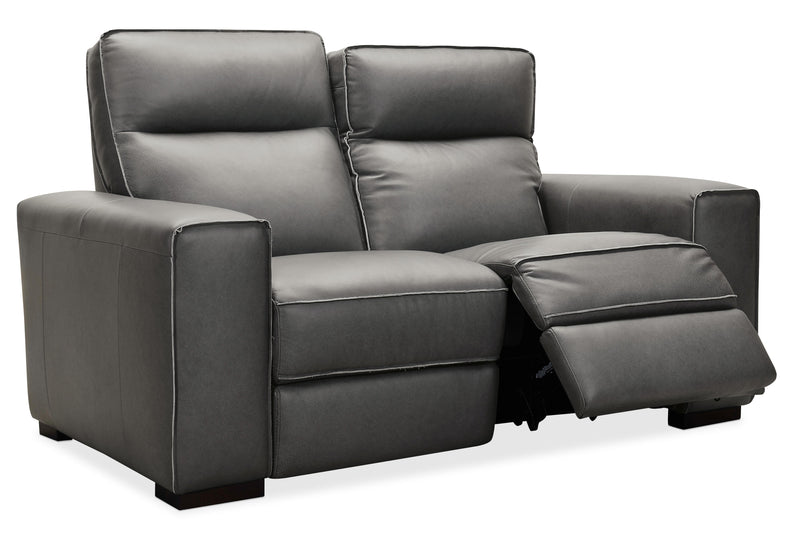 Braeburn Leather Loveseat w/PWR Recline PWR Headrest image