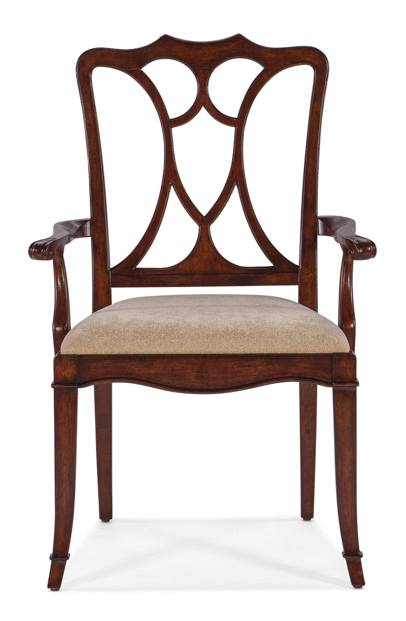 Charleston Upholstered Seat Arm Chair-2 per carton/price ea - 6750-75300-85 - Sanctuary Home Furnishings (CA)*