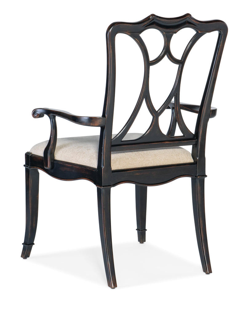 Charleston Upholstered Seat Arm Chair-2 per carton/price ea - 6750-75300-97 - Sanctuary Home Furnishings (CA)*