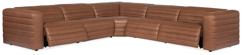 Chatelain 5-Piece Power Headrest Sectional with 2 Power Recliners - SS454-G5PS-088 - Sanctuary Home Furnishings (CA)*