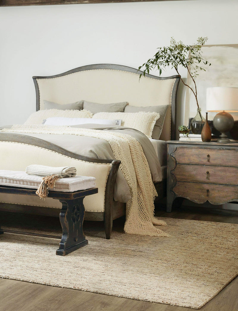 Ciao Bella King Upholstered Bed- Speckled Gray image