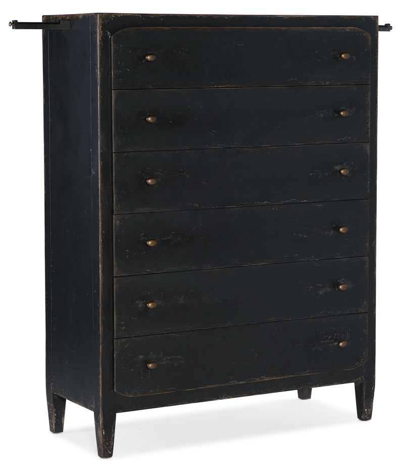 Ciao Bella Six-Drawer Chest- Black - Sanctuary Home Furnishings (CA)*