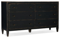 Ciao Bella Six-Drawer Dresser- Black - Sanctuary Home Furnishings (CA)*