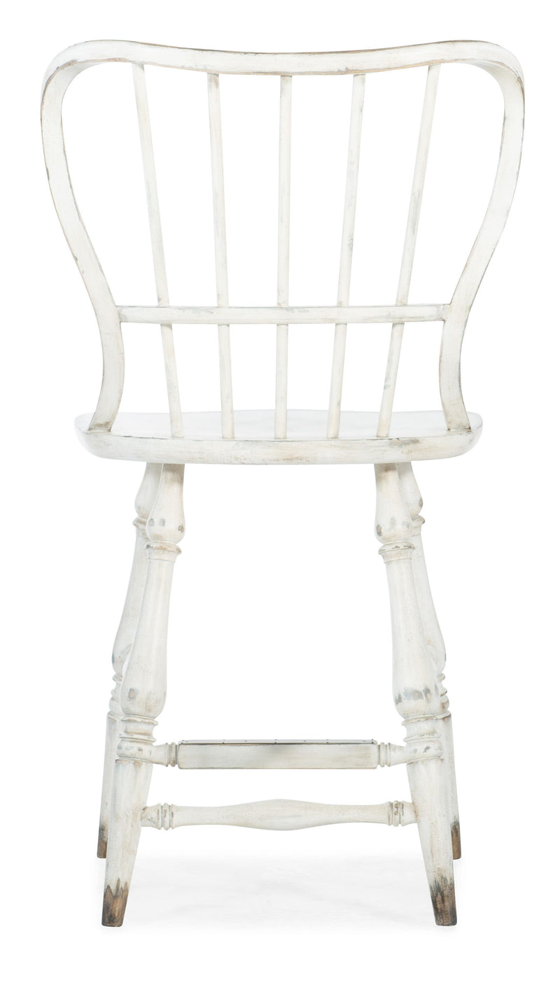 Ciao Bella Spindle Back Counter Stool-White