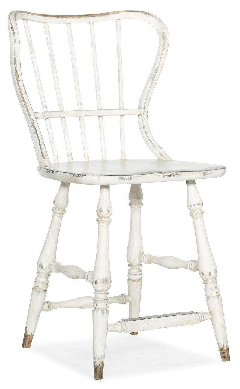 Ciao Bella Spindle Back Counter Stool-White image